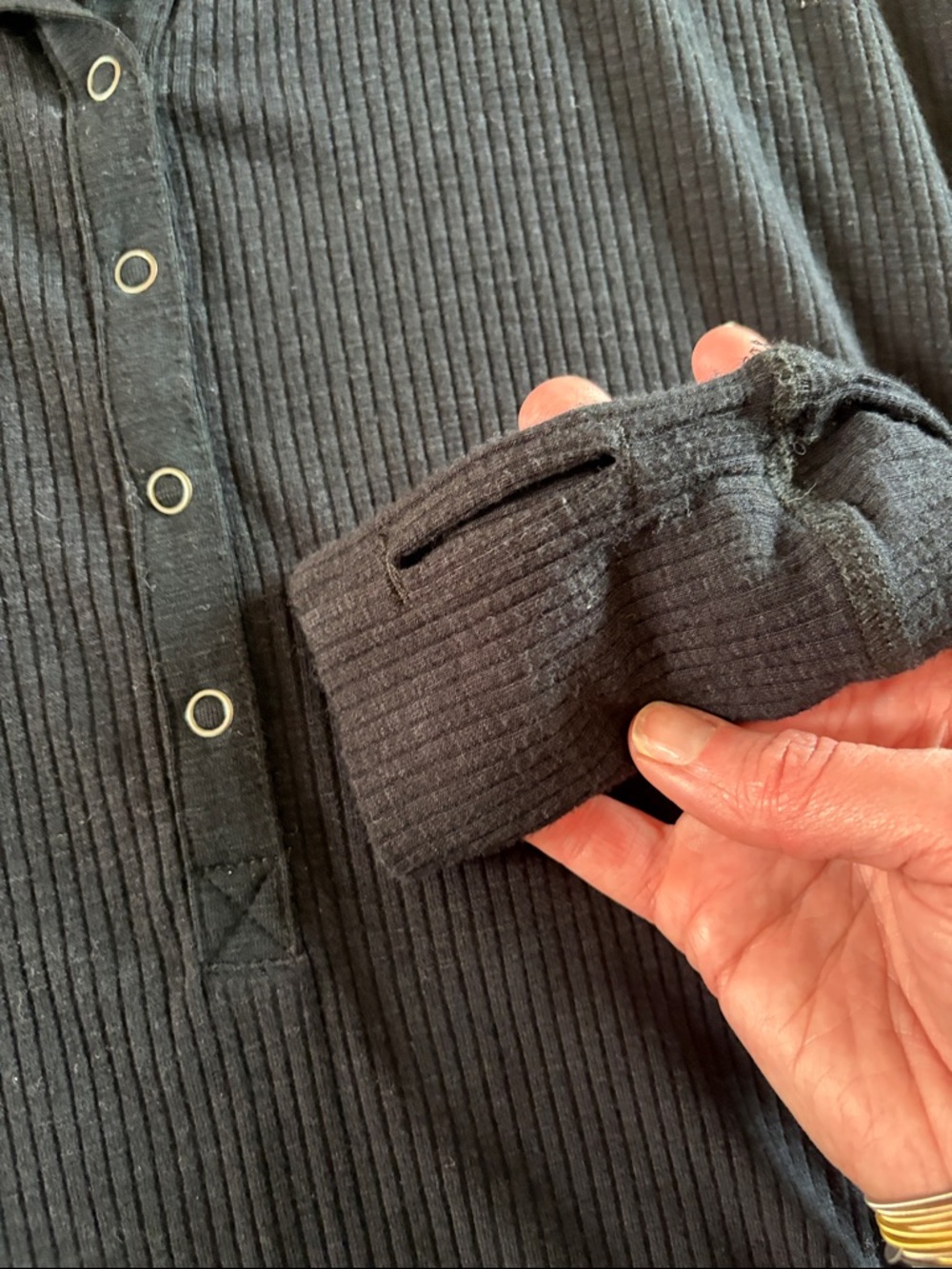 Aerie Ribbed Henley - Picture 5 of 6